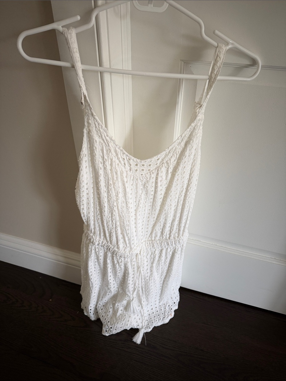 Gentle Fawn White Eyelet Romper